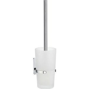 Toiletborstelset Smedbo Pool 38 x 9.6 cm Chroom en Mat Glas