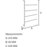Smedbo - Outline Lite - Handdoekhouder - RVS Gepolijst Edelstaal