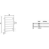 Elektrische handdoekradiator smedbo dry compact 68,9x50 cm 65w rvs glans