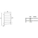 Smedbo - Dry - Elektrische Handdoekradiator - RVS Glans - 65W