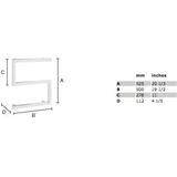 Smedbo Dry Handdoekradiator - 50x52.5x11.2cm - ophangen - RVS Gepolijst Edelstaal FK707