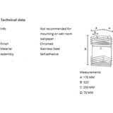 Smedbo - Beslagsboden - Hoekdouchemand - RVS Gepolijst Edelstaal - Zelfklevend