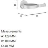 Smedbo - HS3231 - Fohnhouder - Geborsteld Chroom - Massief Messing