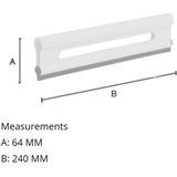 Smedbo - Sideline - Douchewisser - Wit - ABS - Siliconen