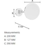 Smedbo - Outline Cosmeticaspiegel - Chroom - Wandmontage / Zelfklevend - Massief Messing