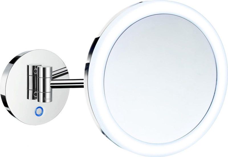 Smedbo - Outline Cosmeticaspiegel - Chroom - Wandmontage / Zelfklevend - Massief Messing