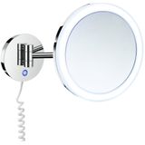 Vergrotingsspiegel smedbo outline draaibaar met led pmma dual light warm-koel chroom