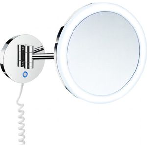 Vergrotingsspiegel smedbo outline draaibaar met led pmma dual light warm-koel chroom