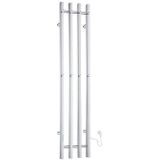 Elektrische handdoekradiator smedbo dry verticaal 30x150 cm 120w rvs gepolijst