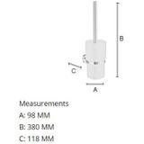 Smedbo Home Toiletborstelhouder - Chroom / Porselein - Accessoires - Toilet Accessoires - Toiletborstelhouders - 7391447085730