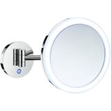 Vergrotingsspiegel smedbo outline draaibaar met led pmma dual light warm-koel hardwiring chroom