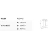 Smedbo Sideline Douchemand - 10.3x32.2x10.3cm - zelfklevend / boren - Massief messing Chroom DK3012