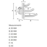 Smedbo - Home - Handdoekhouder - Mat Chroom - Massief Messing