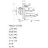 Smedbo - Home - Handdoekhouder - Mat Chroom - Massief Messing