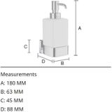 Smedbo - Ice SoftCube - Zeepdispenser - Chroom/Porselein - 350ml