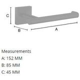 Smedbo House Toiletrolhouder - 15.2x4.5x8.5cm - zelfklevend / boren - Massief messing Mat Zwart RB3411