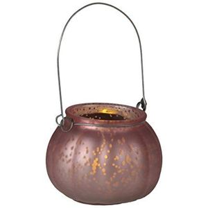Star 062 – 82 Jara lantaarn met LED-kaars glas/kunststof koper 10 x 8,5 cm