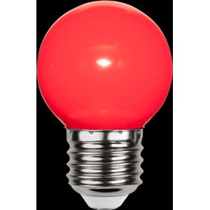 Prikkabel - Kogellamp - E27 - 1W - Rood