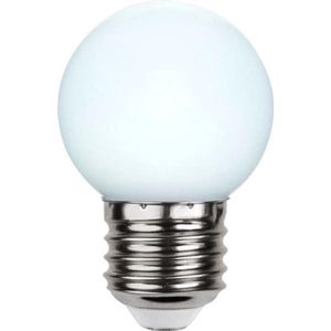 Prikkabel - Kogellamp - E27 - 1W - Daglicht - 6000K - Opaal