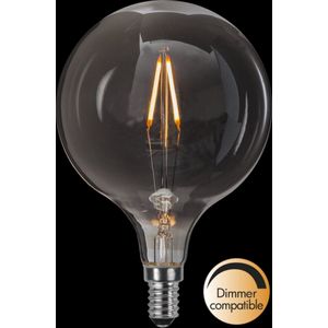 G95 bol - E14 - 1.5W - Super Warm Wit <2200K - Dimbaar - Filament - Rookglas