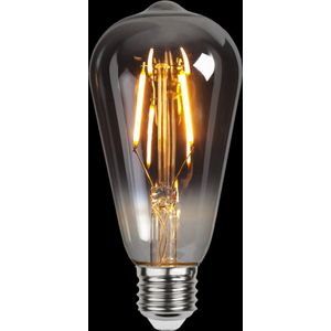 Druppel-Edison lamp - E27 - 1.8W - Super Warm Wit <2200K - Filament - Rookglas
