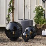 STAR TRADING Buiten-decoratiebol Orby in zwart, Ø 20 cm