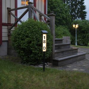 STAR TRADING LED solar-tuinlamp Pathy met huisnummerweergave
