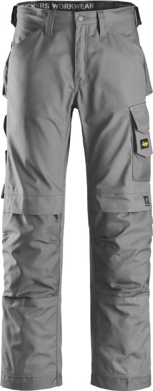 Snickers - 3314 Canvas+ - Werkbroek - Grijs - Loose Fit - KneeGuard™ Systeem