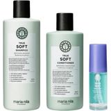 Maria Nila - True Soft - Beauty Bag - Inclusief Shampoo 350 ml - Conditioner 300 ml - Argan Oil 30 ml