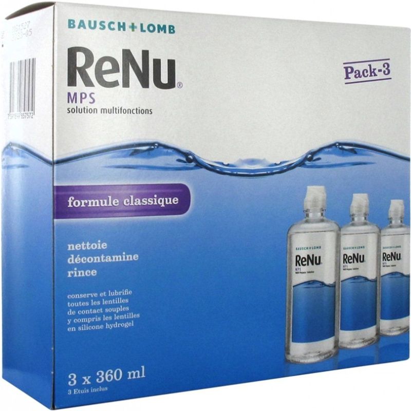 ReNu MPS sensitive eyes Multipack - 3 x 360 ml + 60 ml + 4 lenshouders - Lenzenvloeistof