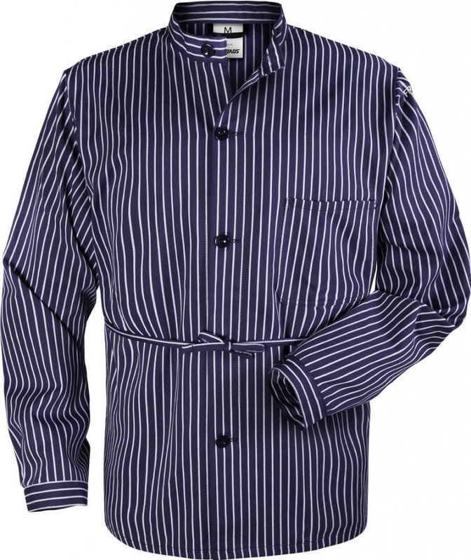 Fristads - 431 VL - Katoenen Overhemd - Blauw/wit