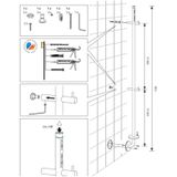 Instamat Jay Elektrische Handdoekradiator 172cm hoog 29Watt Geborsteld Messing