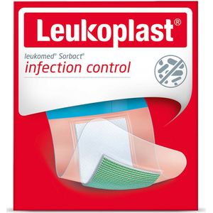 Leukoplast Leukomed Sorbact Bacteriënbindende Eilandpleister 5 cm x 7,2 cm 3 stuks