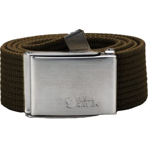 Fjallraven - Canvas Riem - Dark Olive - 4 Centimeter Breed - Metalen Gesp