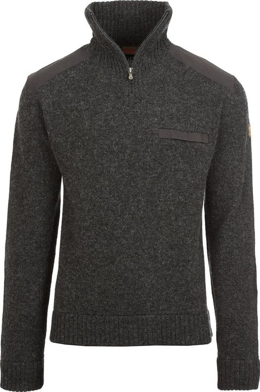 Fjällräven - Koster Sweater - Vest - Donkergrijs - Katoen