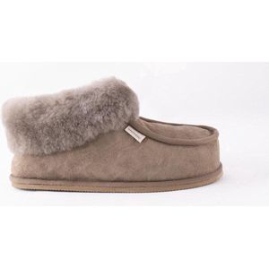 SHEPHERD - LENA - Huisschoenen - Taupe - Met Faux Bont Trim