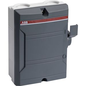 ABB Werkschakelaar - Lastscheider Enclosed Switches - 3P 25A (AC-22A 500V) donker grijze behuizing kabelinvoer 2 x M25