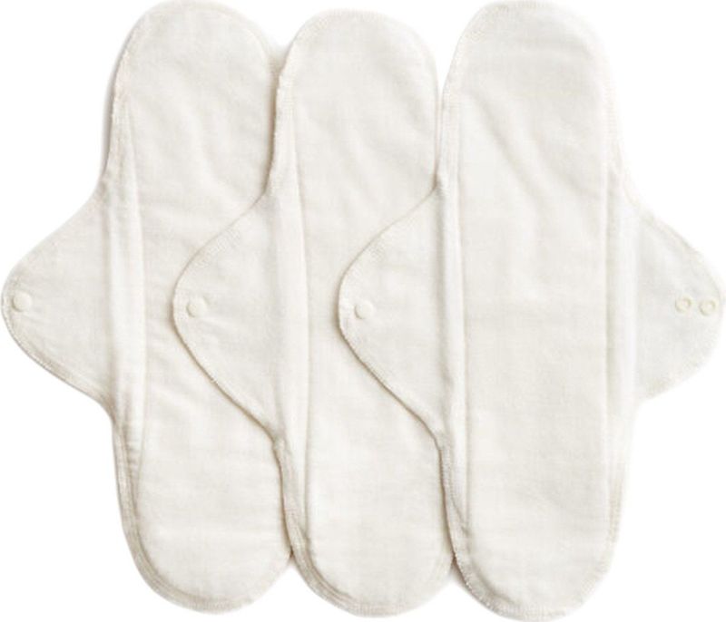 Imse Vimse - Wasbaar Maandverband - Wit - Biologisch Katoen - 3 Stuks