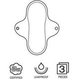 ImseVimse wasbare inlegkruisjes - zwart - 3 stuks - duurzaam - herbruikbaar - wasbaar - zonder plastic