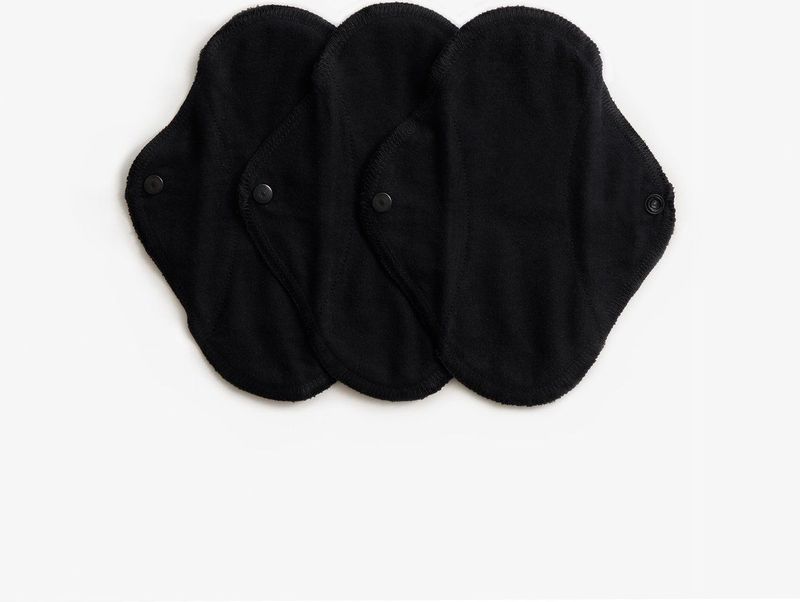 ImseVimse wasbare inlegkruisjes - zwart - 3 stuks - duurzaam - herbruikbaar - wasbaar - zonder plastic