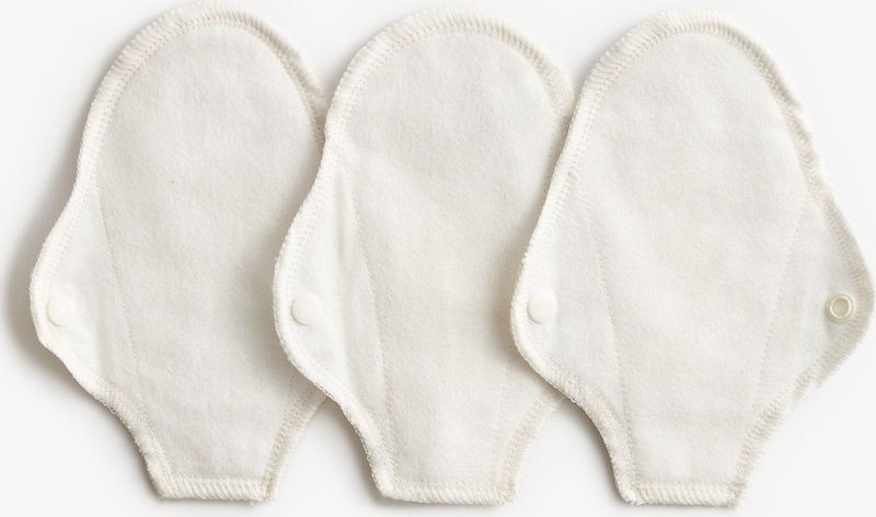 ImseVimse Wasbare String Inlegkruisjes bio katoen, 3 stuks, wit