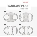 ImseVimse maandverband wasbaar zonder sluiting - 3 stuks - wit