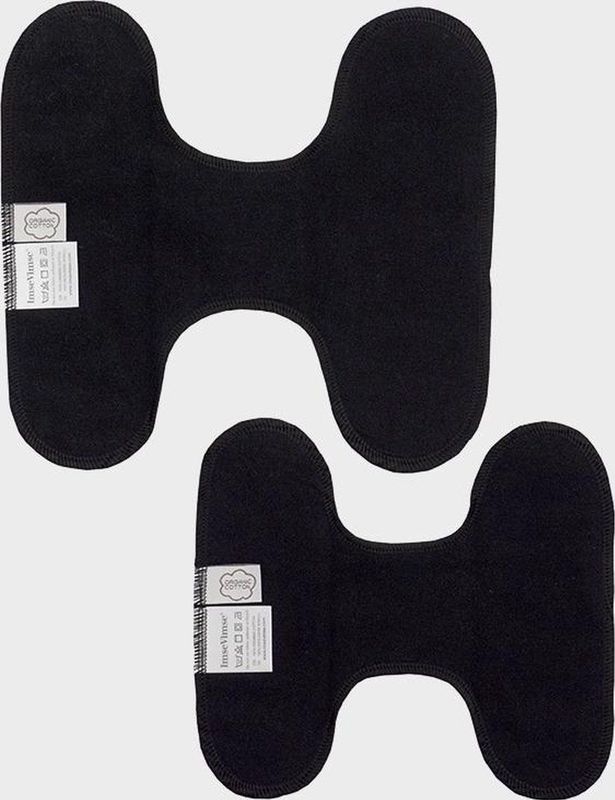 ImseVimse inlegkruisjes wasbaar zonder sluiting - 3 stuks - zwart