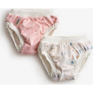 ImseVimse Oefenbroekje zindelijkheidstraining set van 2 - Roze Teddy -  SL (13-17 kg)