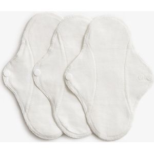 Imsevimse inlegkruisjes van biologisch jersey katoen - dun en soepel wasbare inlegkruisjes - Wit