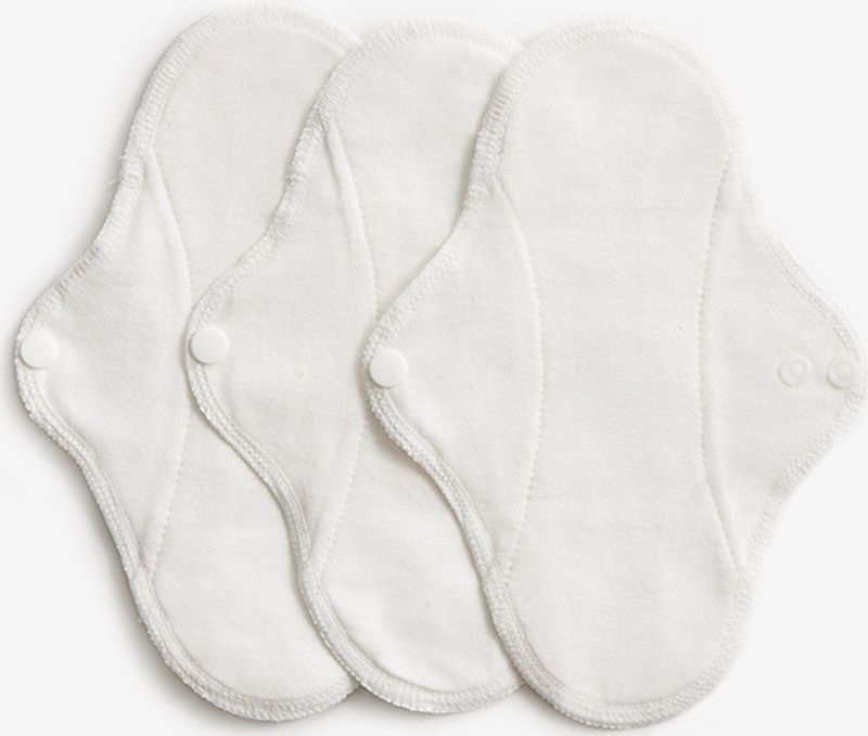 Imsevimse inlegkruisjes van biologisch jersey katoen - dun en soepel wasbare inlegkruisjes - Wit