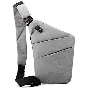FANDARE Sling Bag Messenger Bag Schouder Rugzak Crossbody Tas Kleine Sport Tas Canvas Groen, Bruin, L, dagrugzak