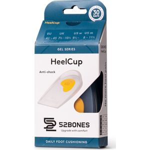 52Bones Heel Cup - gel hielzooltjes - hakverhoger - hielkussen - goede demping - maat 41/45