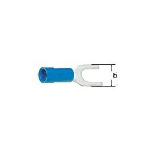 Elpress 400100119 Plug-in Preaislado, advies 90°, 1,5-6,3 cm, Driver Section mm², 4,3 (M-4) diameter van de breedte van Embornado, 7,5, verpakking van 100 stuks, blauw