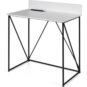 Tenzo Tell Bureau, hout, wit/zwart, 80 x 48 x 75 cm